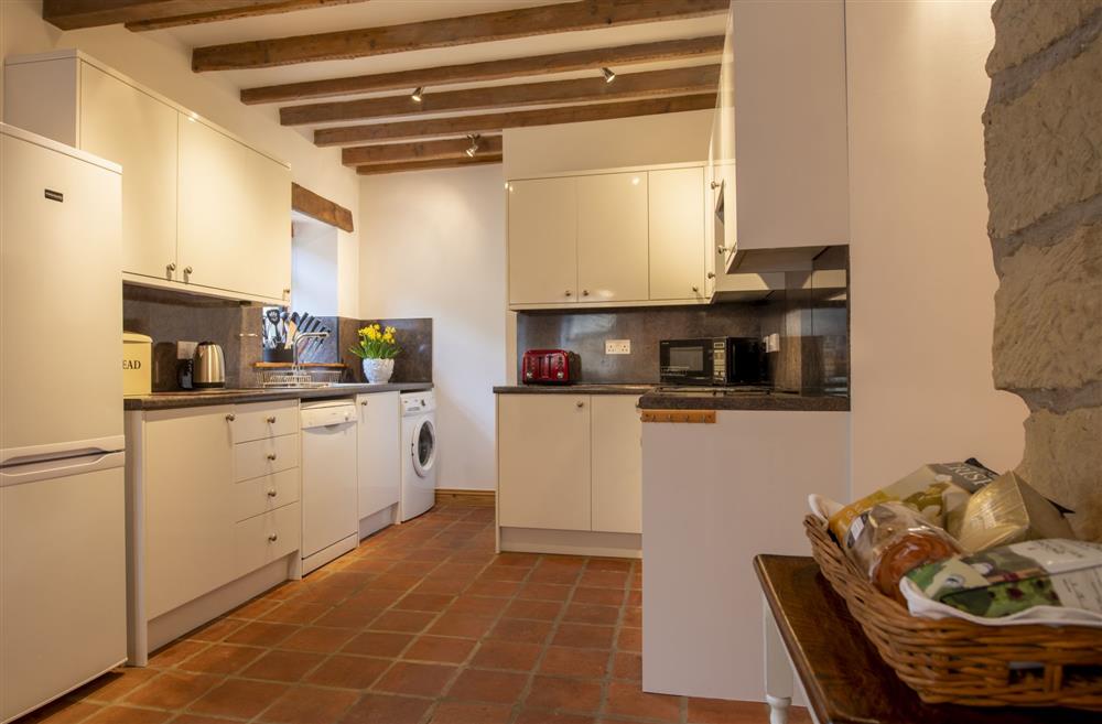 Well-equipped kitchen at Threpnybit Cottage, Pockley