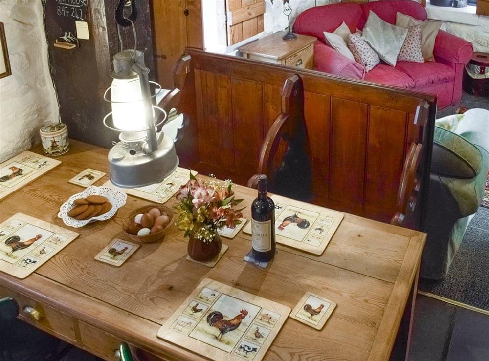 Characterful dining area at Threshing Barn in Glaisdale, Nr Whitby, North Yorkshire., Great Britain