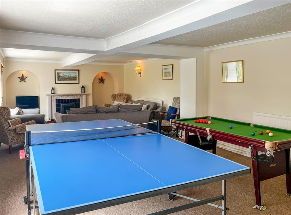Games room at Throwley Moor Farmhouse in Ashbourne, Staffordshire