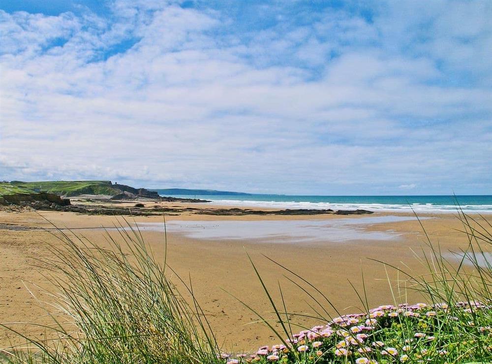 Crooklets beach at Thurlibeer House in Launcells, Nr Bude, Cornwall., Great Britain