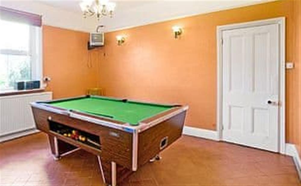 Games room at Thurlibeer House in Launcells, Nr Bude, Cornwall., Great Britain