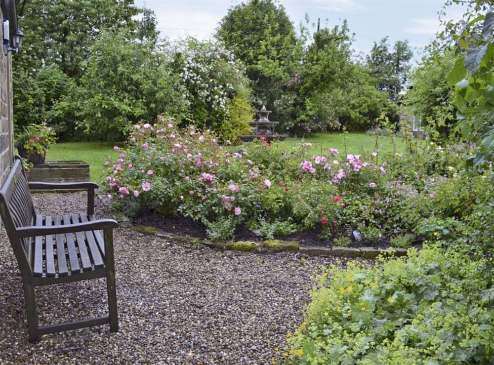 Peaceful gardens at Thurst House Farm Studio in Ripponden, near Sowerby Bridge, Yorkshire, West Yorkshire