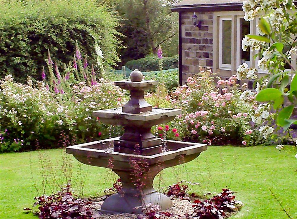 Pretty garden and grounds at Thurst House Farm Studio in Ripponden, near Sowerby Bridge, Yorkshire, West Yorkshire