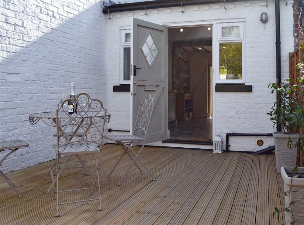 Outdoor area at Thwaite Cottage in Sigglesthorne, near Hornsea, North Humberside