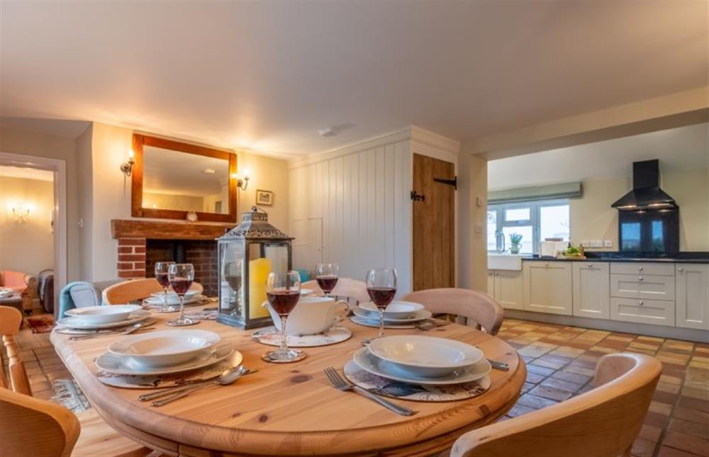 Ground floor: Enjoy the spacious dining area and kitchen at Thyme Cottage, Thornham near Hunstanton