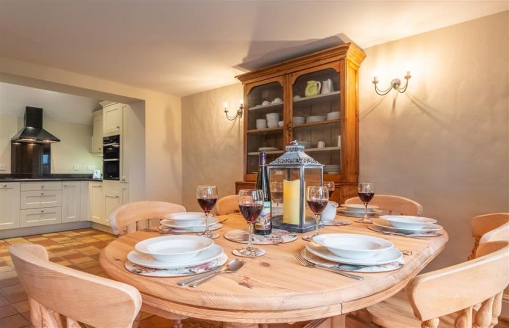 Ground floor: The dining room opens from the kitchen at Thyme Cottage, Thornham near Hunstanton