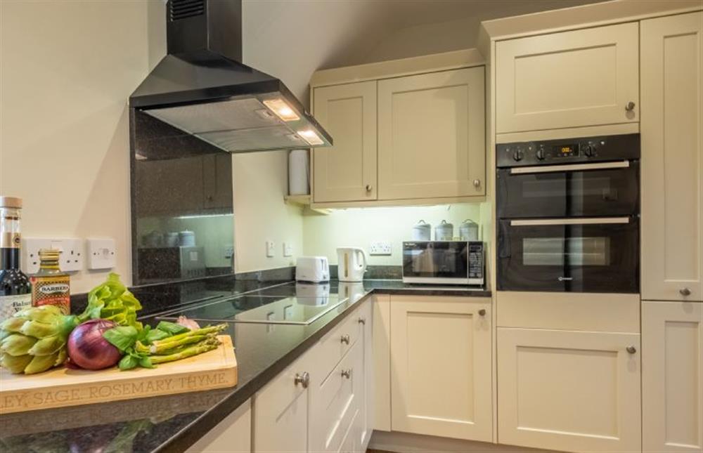 Ground floor: The modern kitchen is ideal for preparing meals using local produce at Thyme Cottage, Thornham near Hunstanton