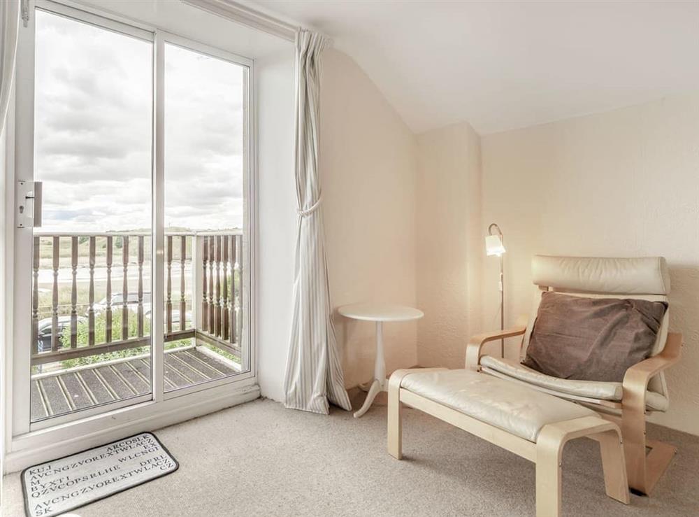 Access to balcony from living area at Tidal Watch in Alnmouth, Northumberland