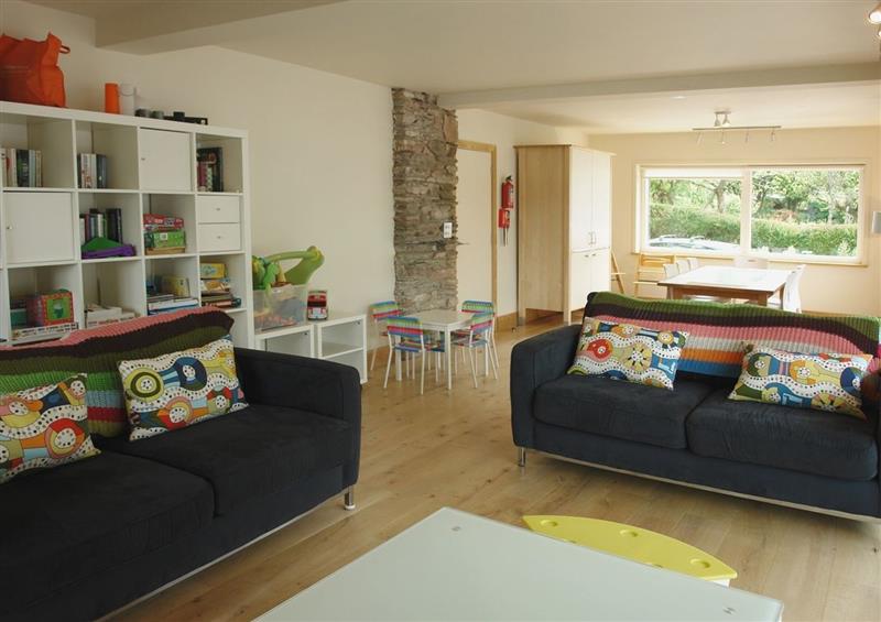 Relax in the living area at Tidal Waters, Noss Mayo