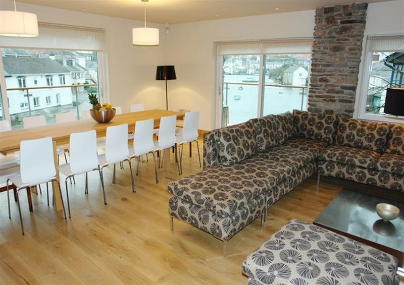 This is the living room at Tidal Waters, Noss Mayo