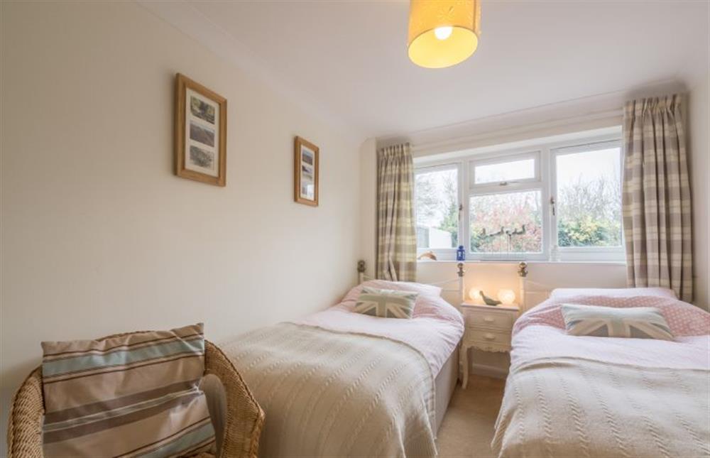 Ground floor: Bedroom three has full size twin single beds at Tide Cottage, Holme-next-the-Sea near Hunstanton