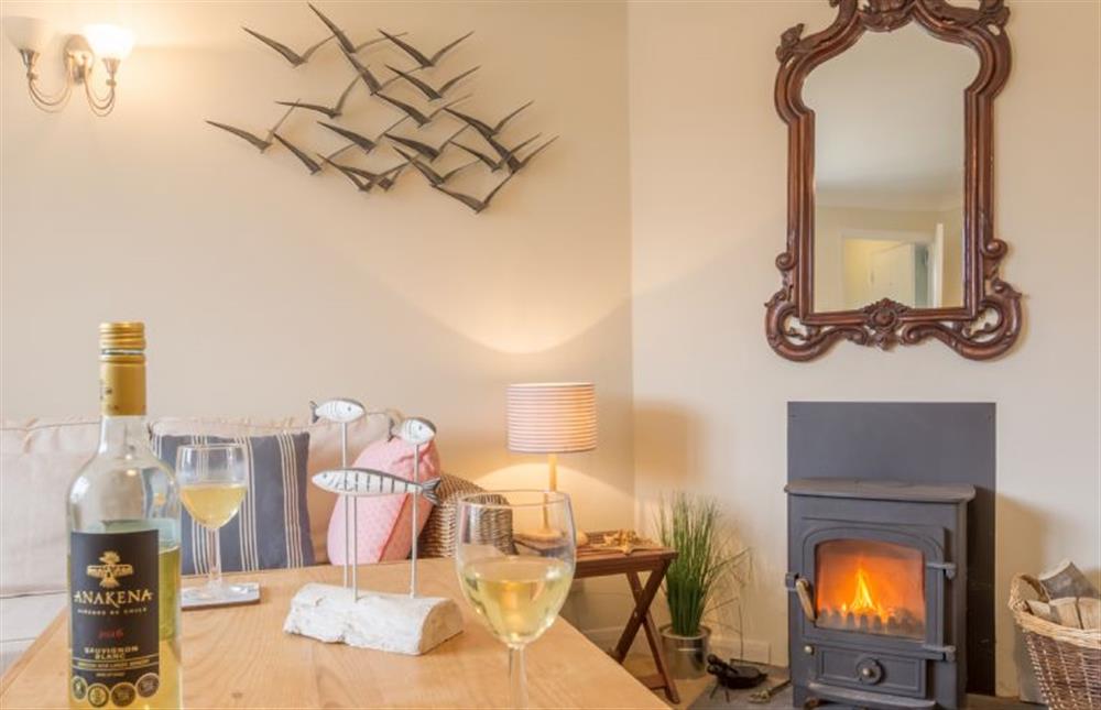 Ground floor: The sitting room has a Clearview wood burning stove at Tide Cottage, Holme-next-the-Sea near Hunstanton