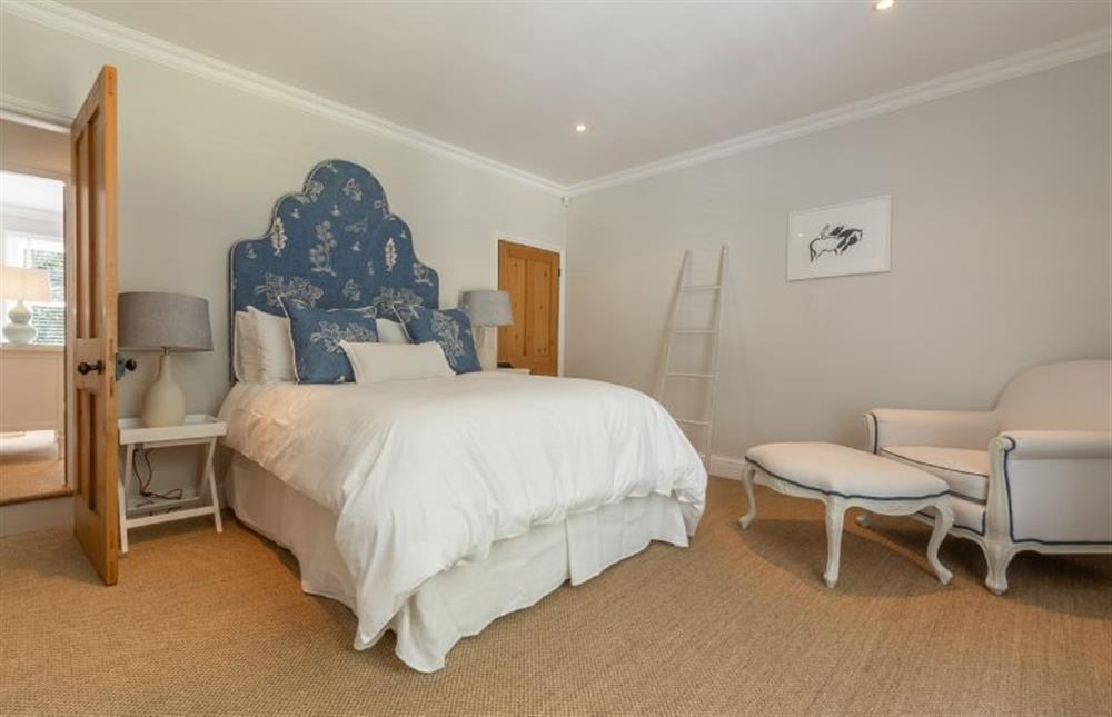 First floor:  Bedroom two is beautifully styled at Tide Cottage, Overstrand near Cromer