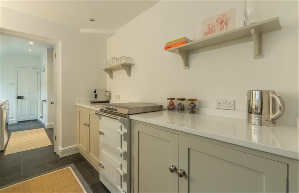 Ground floor: Kitchen with range cooker at Tide Cottage, Overstrand near Cromer