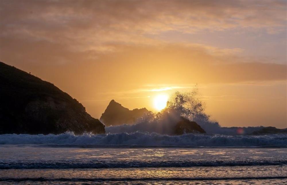 Enjoy a sunset at Watergate Bay at Tidelines, Newquay