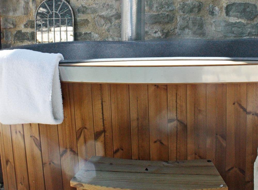Hot tub at Tiggywinkle Cottage in Hawnby, near Helmsley, Yorkshire, North Yorkshire