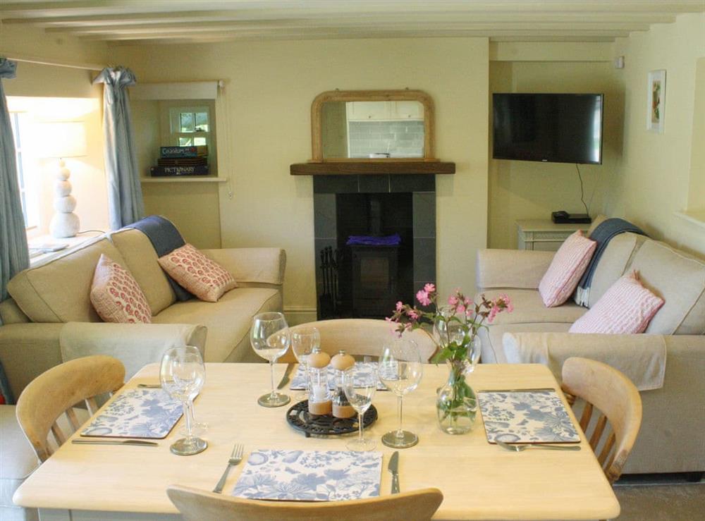 Open plan living space at Tiggywinkle Cottage in Hawnby, near Helmsley, Yorkshire, North Yorkshire
