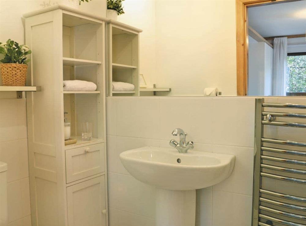 En-suite with shower cubicle at Tigh an Uillt in Strachur, near Inveraray, Argyll