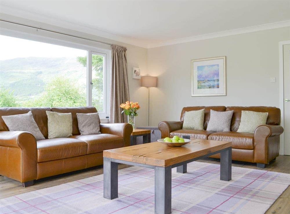 Well-furnished living room at Tigh Ban in Glencoe, near Fort William, Lanarkshire