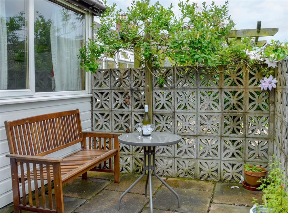 Small enclosed courtyard at Tigh Beag in Troon, Ayrshire