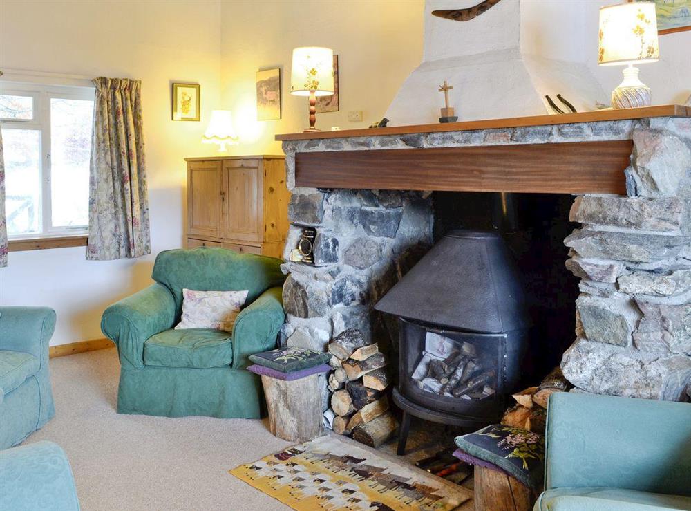 Cosy seating area in lounge at Tigh na Caoiraich in Invergarry, Tomdoun, Inverness-Shire