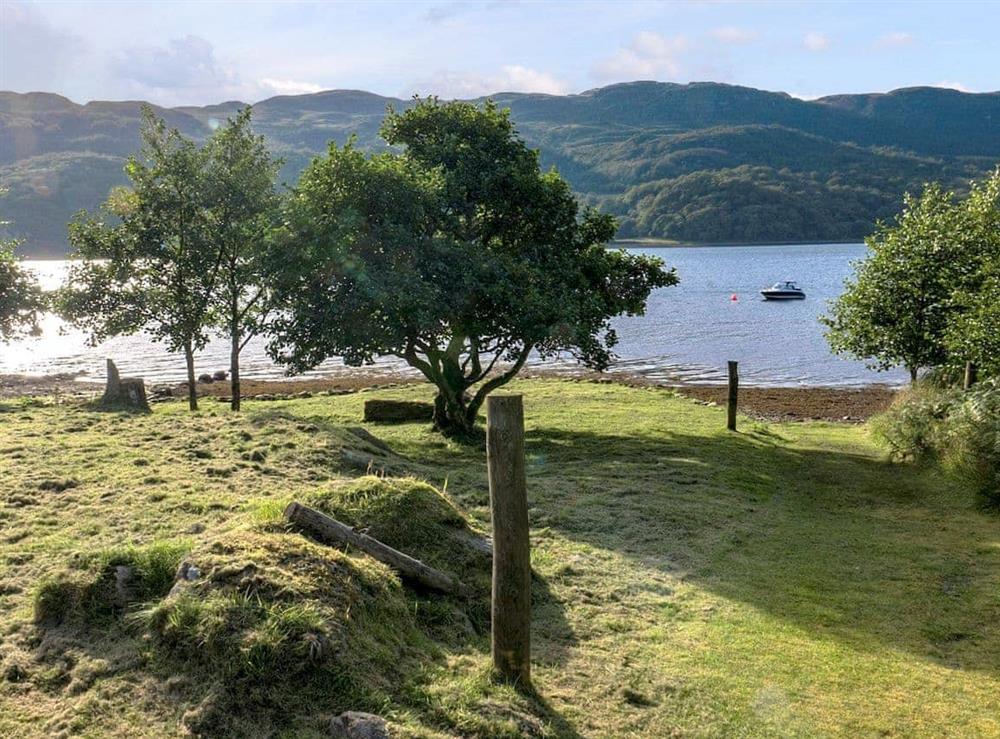 The grass slipway to your beach at Tigh-na-Creige in Colintraive, Argyll., Great Britain
