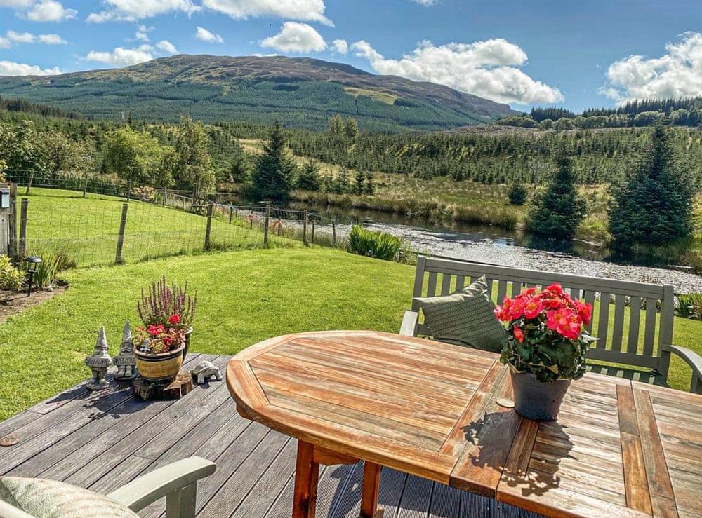 Outdoor area at Tigh Na Lenyk in Wester Lix, near Killin, Perthshire
