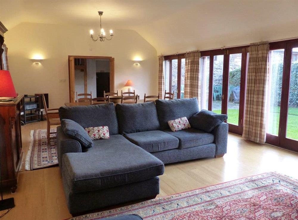 Living room at Till Cottage in Milfield Hill, Wooler, Northumberland, Great Britain
