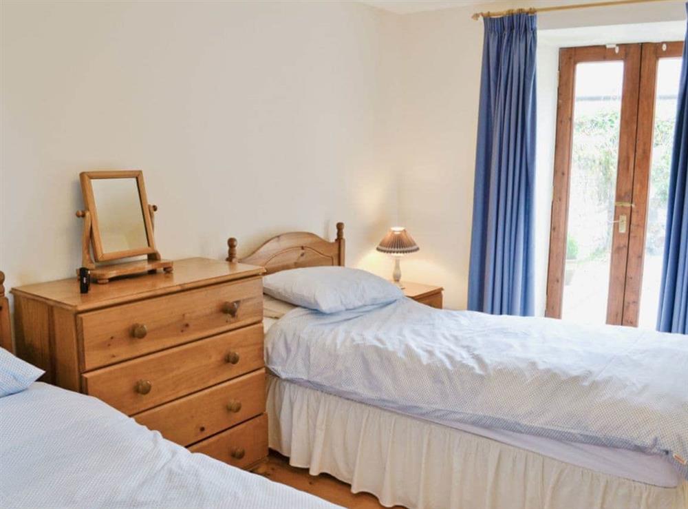 Twin bedroom at Till Cottage in Milfield Hill, Wooler, Northumberland, Great Britain