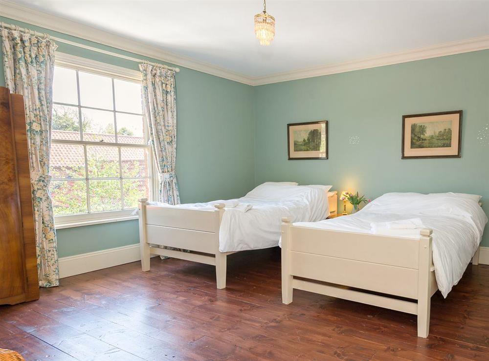 Roomy twin bedroom at Tilney Hall in Kings Lynn, Norfolk