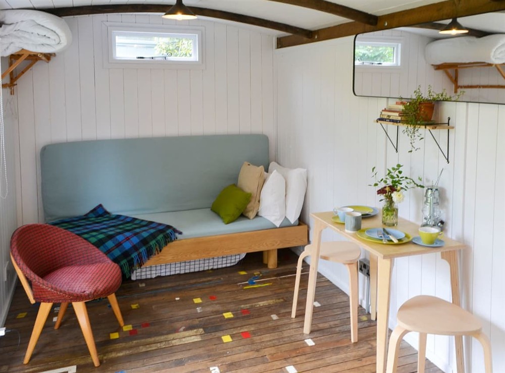 Interior at Tiny House Railway Carriage Number 1 in Rowlands Gill, Tyne and Wear
