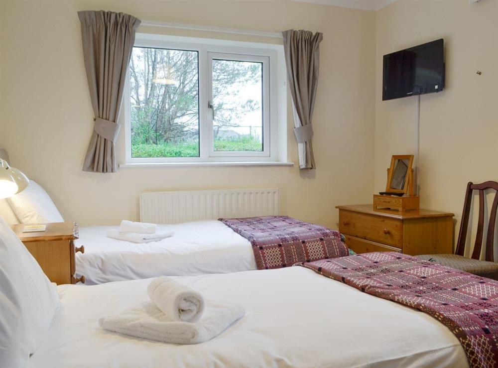 Twin bedroom at Tirmynydd Farm Cottage in Gower, near Swansea, West Glamorgan