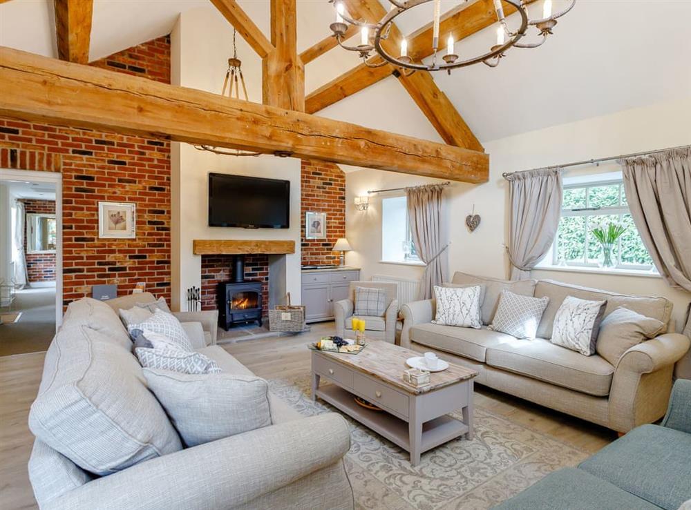 Stunning living room at Tissington Ford Barn in Bradbourne, Derbyshire