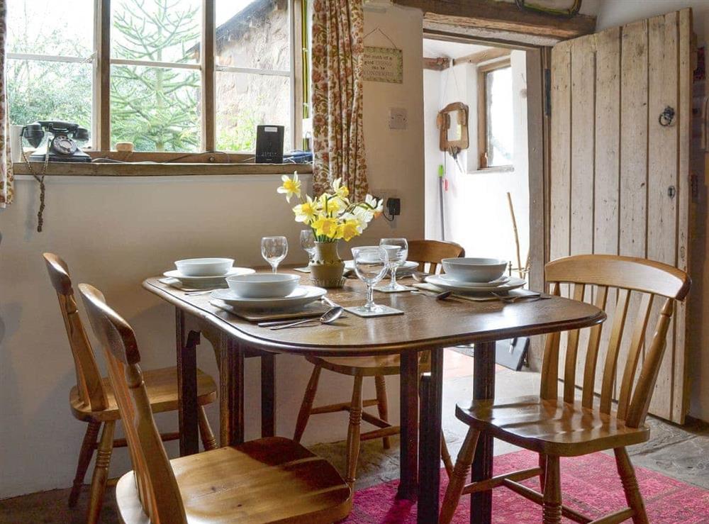 Airy dining area at Titchbourne Cottage in Clee St Margaret, near Ludlow, Shropshire