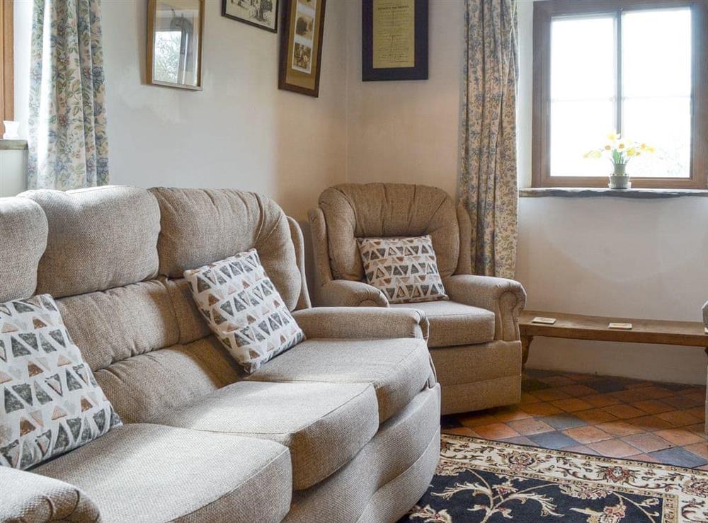 Cosy living room at Titchbourne Cottage in Clee St Margaret, near Ludlow, Shropshire