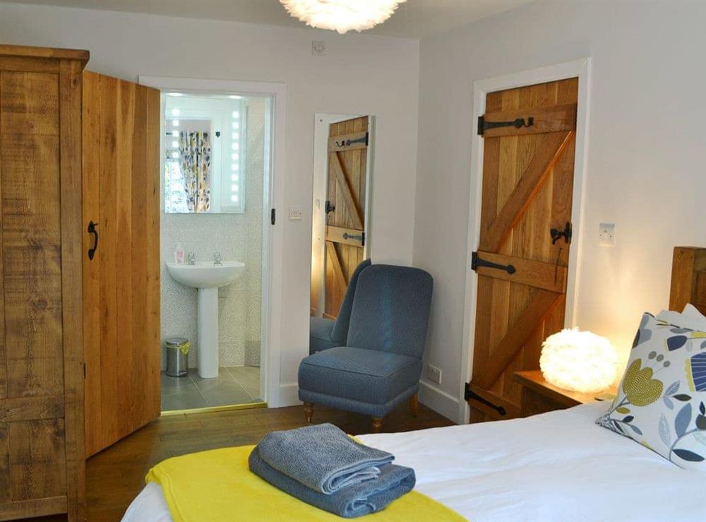 Ample storage and en-suite in the double bedroom at Tock How View in Outgate, Hawkshead, Cumbria., Great Britain