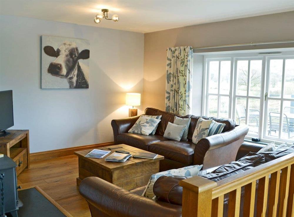 Stylish living area at Tock How View in Outgate, Hawkshead, Cumbria., Great Britain