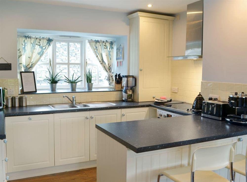 Well-equipped fitted kitchen at Tock How View in Outgate, Hawkshead, Cumbria., Great Britain