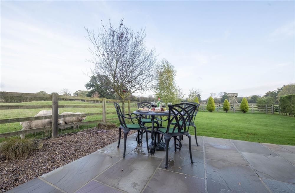 Enjoy rural views from the garden  at Tockwith Lodge Barn, York