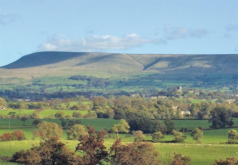 Clitheroe and Pendle hill at Todber Holiday Park in Gisburn, Lancashire