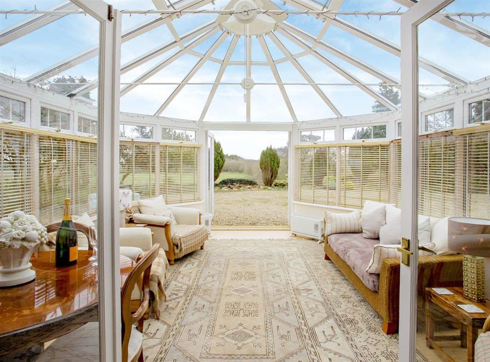 Comfortable conservatory at Todburn East in Todburn, near Rothbury, Northumberland, England