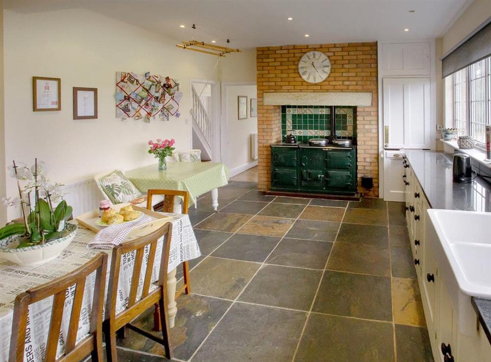 Country kitche with Aga & dining area at Todburn East in Todburn, near Rothbury, Northumberland, England