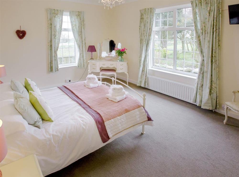 Double bedroom at Todburn East in Todburn, near Rothbury, Northumberland, England