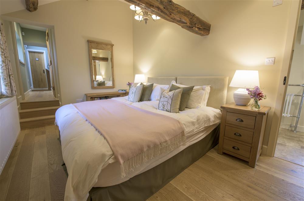 Bedroom two leading to the en-suite shower room at Todd Hills Hall Farmhouse and Vale Croft, Melmerby