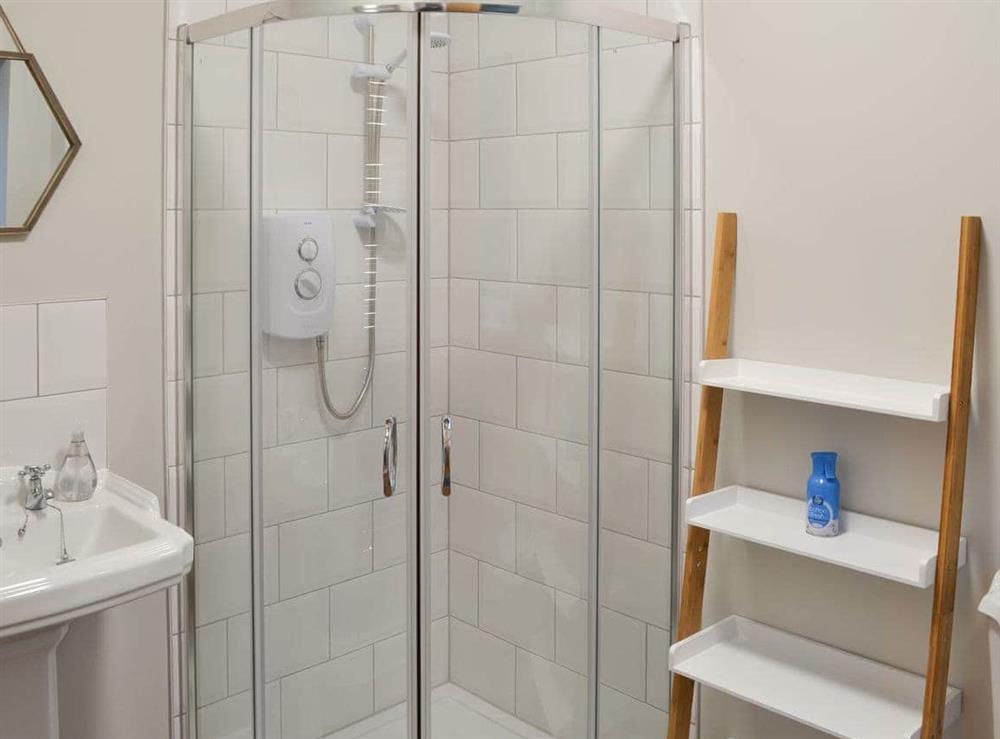 En-suite shower room at Tolcarne Retreat in Newquay, Cornwall