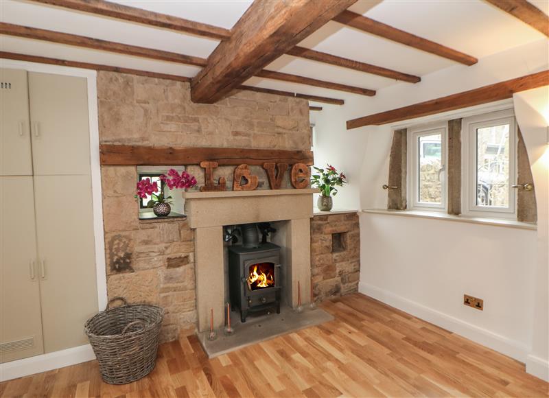 The living area at Toll Bar Cottage, Baslow