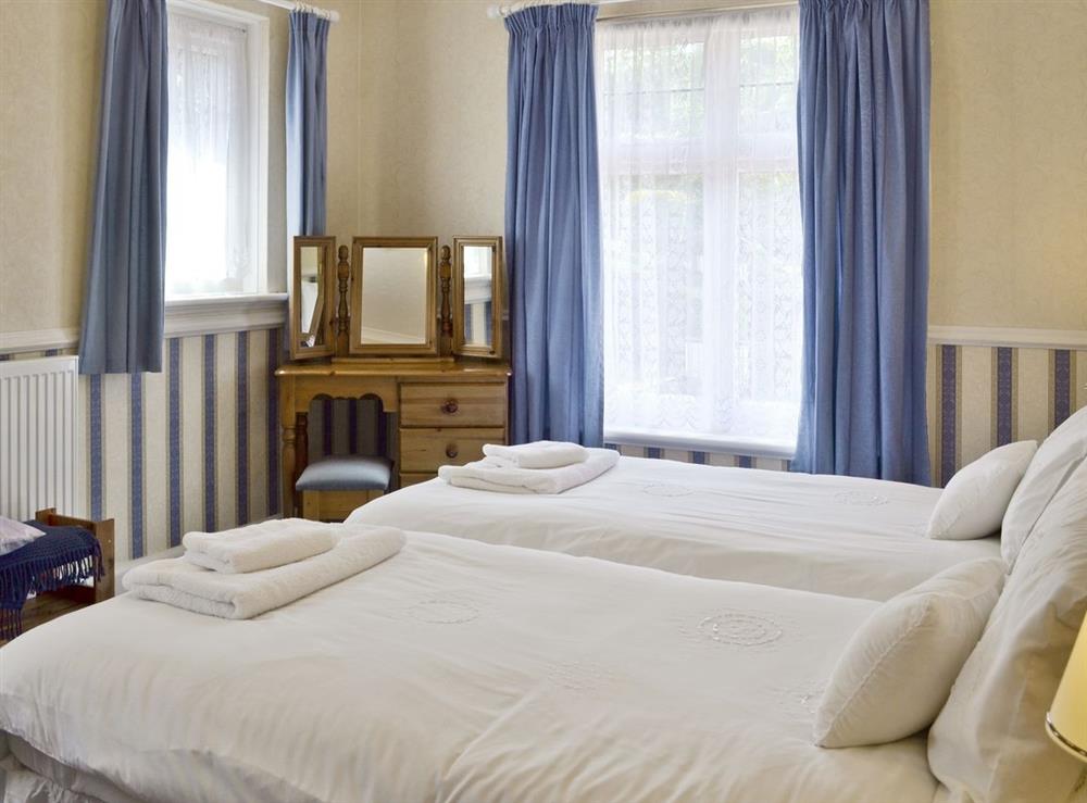 Twin bedroom at Toll Cottage in Carisbrooke, near Newport, Isle of Wight