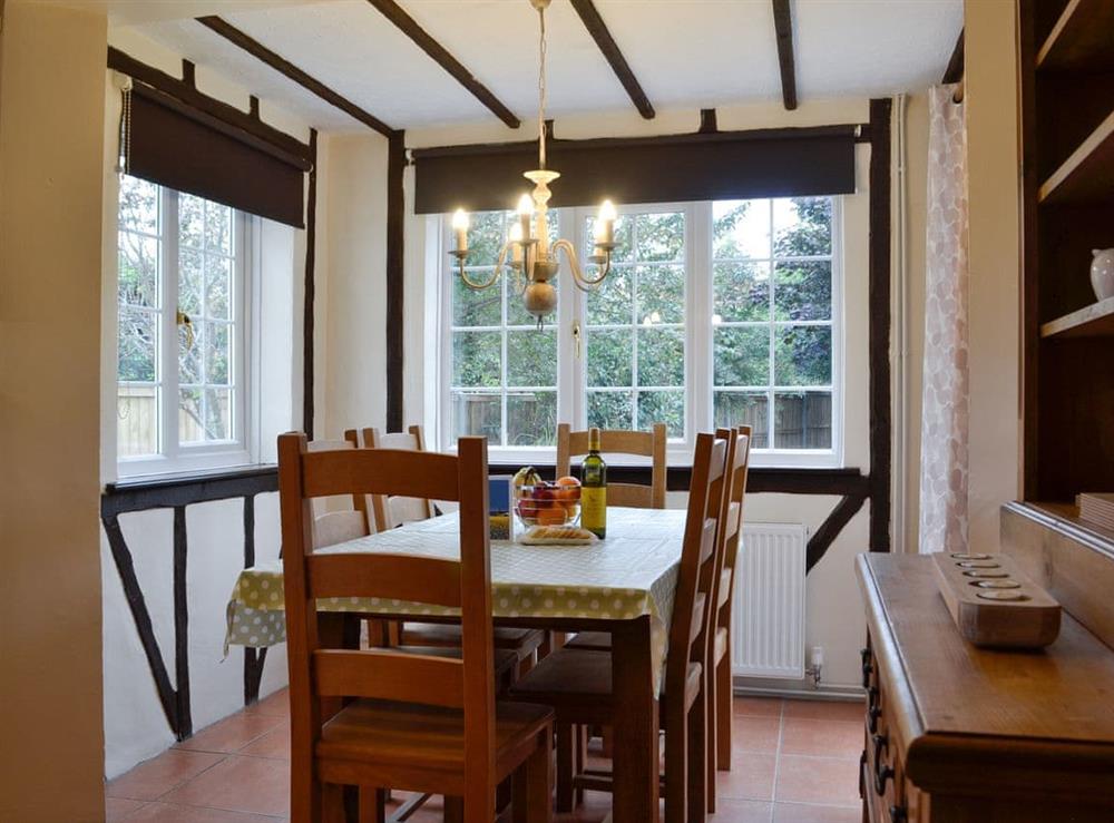 Dining area at Tollgate Cottage in Blythburgh, near Southwold, Suffolk