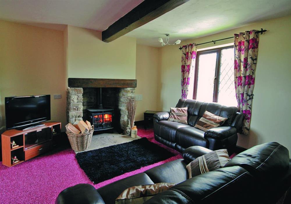 Living room at Tomfields Cottage in Kingsley Moor, Staffordshire