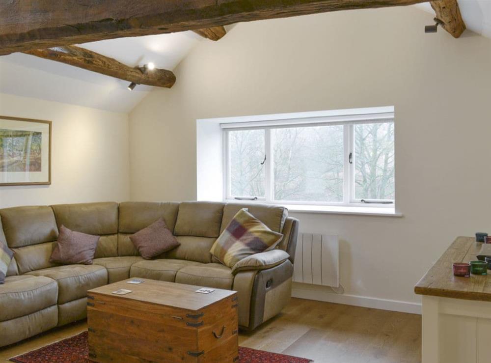 Comfortable seating area at Toms Barn in Hebden, near Skipton, North Yorkshire